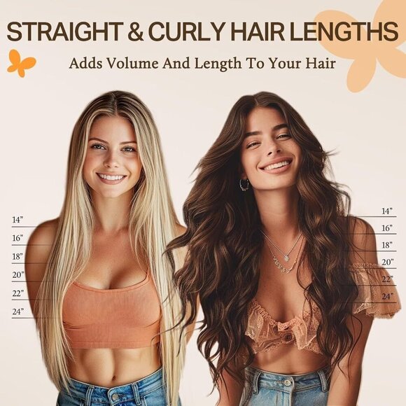 Hair Extensions 16 Inch 95g Remy Human Hair Extensions Invisible Transparent Lin - Picture 6 of 9